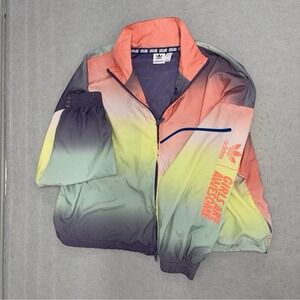 Adidas Jacket Womens XL Multicolor Gradient Windbreaker Girls Are Awesome GK4880
